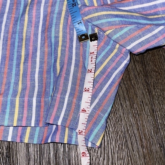 Talbots Tie Waist Shorts in Sunshine Stripe - Picture 12 of 12